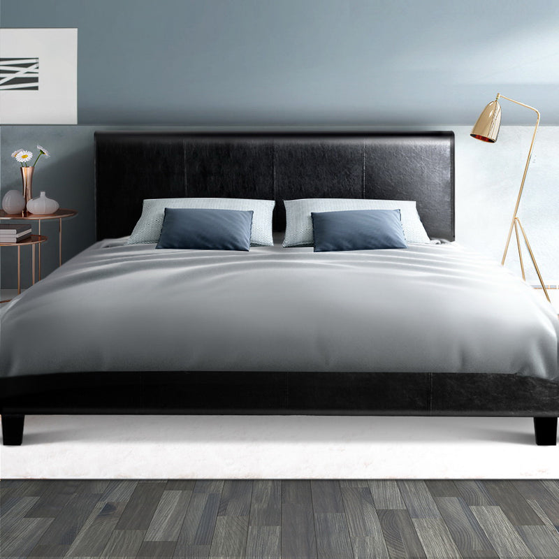 Artiss Bed Frame Double Size Black NEO