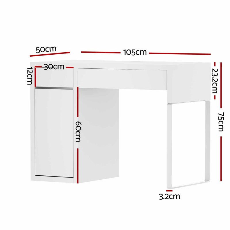 Artiss Computer Desk Drawer Cabinet White