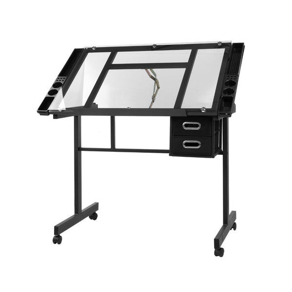 Artiss Adjustable Drawing Desk - Black and Grey