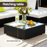 Gardeon 10-Piece Outdoor Sofa Set Wicker Couch Lounge Setting Cover