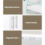 Artiss 2 Door Buffet Sideboard Cupboard Cabinet Pantry White
