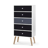 Artiss 5 Chest of Drawers - BONDS White
