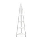 Artiss Bookshelf Corner Shelf 5 Tiers - CANE White