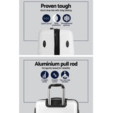 Wanderlite 20" 28" Luggage with TSA Lock Spinner Travel Suitcase Carry On Hard Shell Luggage Case White