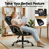 Artiss Massage Office Chair Executive Computer Gaming Chairs Black PU Leather