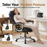 Artiss 8 Point Massage Office Chair Heated Seat PU Black