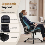 Artiss 8 Point Massage Office Chair Heated Seat PU Black
