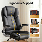 Artiss Executive Office Chair Leather Tilt Black