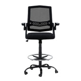 Artiss Office Chair Drafting Stool Mesh Chairs Black