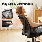 Artiss Mesh Office Chair Mid Back Black