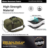 Versatile Tactical Duffle Bag with Convertible Backpack Straps, Water-Resistant 600D Nylon, MOLLE System, 45L Capacity for Camping, Hiking, Gym, and Travel (Black)