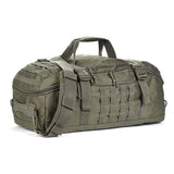 Versatile Tactical Duffle Bag with Convertible Backpack Straps, Water-Resistant 600D Nylon, MOLLE System, 45L Capacity for Camping, Hiking, Gym, and Travel (Black)