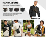 Leather Fanny Pack Top Grain Cowhide Travel Fanny Pack Adjustable Belt Fanny - Black - Size M