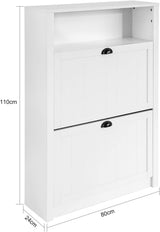 Shoe Cabinet Storage Unit with Drawers