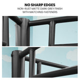 Kingston Slumber 2in1 Single Metal Bunk Bed Frame, with Modular Design, Dark Matte Grey