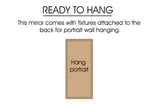Window Style Mirror - White Arch 70 CM x 130 CM