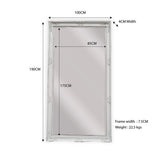 French Provincial Ornate Mirror - WHITE - X Large 100cm x 190cm