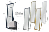 French Provincial Ornate Mirror - White - Free Standing 50cm x 170cm