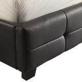 King PU Leather Deluxe Bed Frame Black
