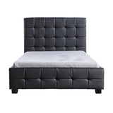 King Single PU Leather Deluxe Bed Frame Black