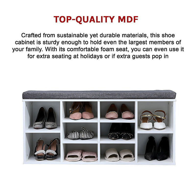 Shoe Cabinet Bench Shoes Storage Rack Organiser Wooden Shelf Cupboard Box