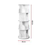 360-degree Rotating 4 Tier Display Shelf Bookcase Organiser