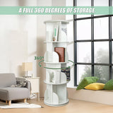 360-degree Rotating 4 Tier Display Shelf Bookcase Organiser