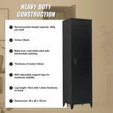 Single-Door Metal Tall Cabinet Shelf Storage for Home Office Gym