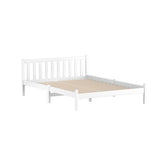 Artiss Bed Frame Double Size Wooden White SOFIE