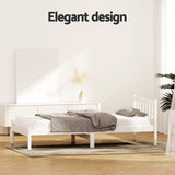 Artiss Bed Frame King Single Size Wooden White SOFIE