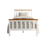 Artiss Bed Frame Single Size Wooden White PONY