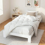 Artiss Bed Frame Single Size Wooden White JADE