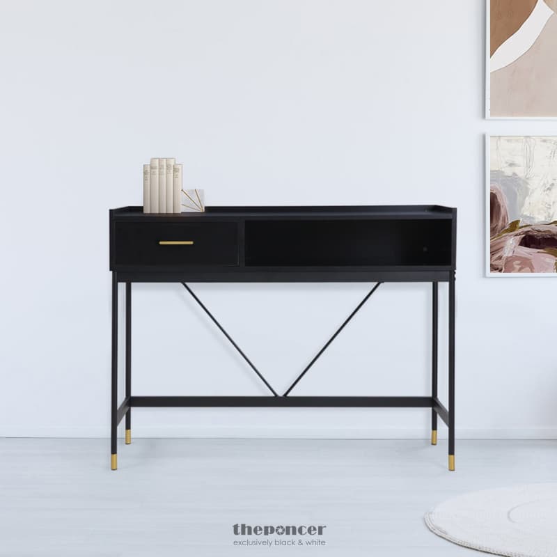 ALCONA CONSOLE TABLE IN MATTE BLACK