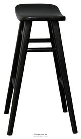 ARIA OVAL SOLID TIMBER COUNTER STOOL (BLACK)