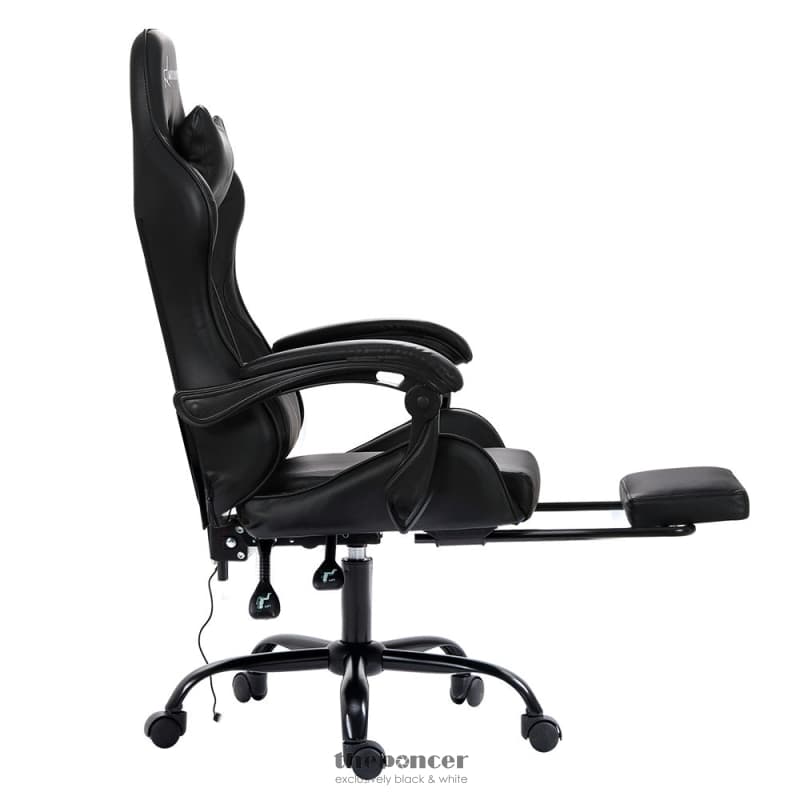 ARTISS 2 POINT MASSAGE GAMING OFFICE CHAIR FOOTREST BLACK