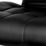 ARTISS 2X BAR STOOLS GAS LIFT LEATHER PADDED STOOL BLACK
