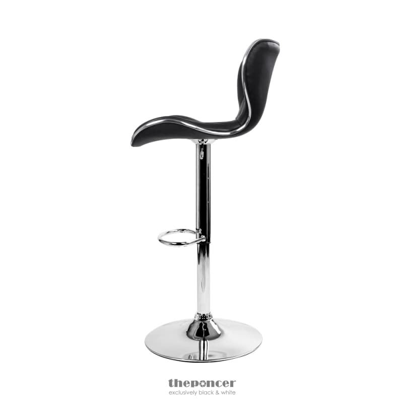 ARTISS 2X BAR STOOLS GAS LIFT LEATHER SEAT BLACK