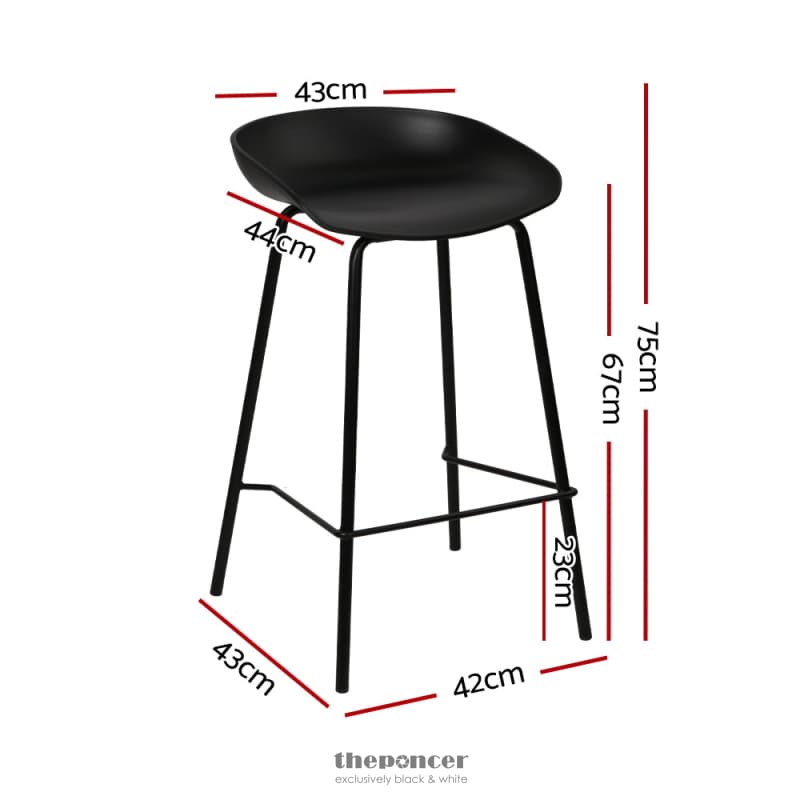 ARTISS 2X BAR STOOLS KITCHEN COUNTER STOOLS METAL