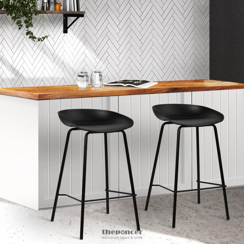 ARTISS 2X BAR STOOLS KITCHEN COUNTER STOOLS METAL