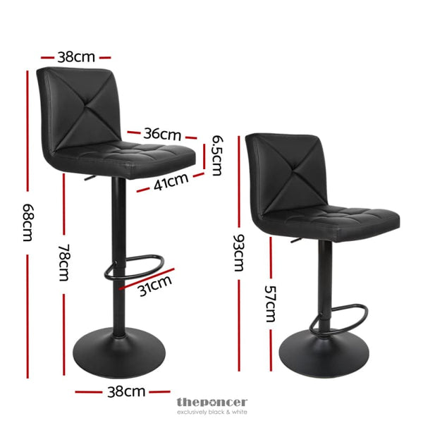 ARTISS 2X BAR STOOLS KITCHEN DINING CHAIRS GAS LIFT STOOL