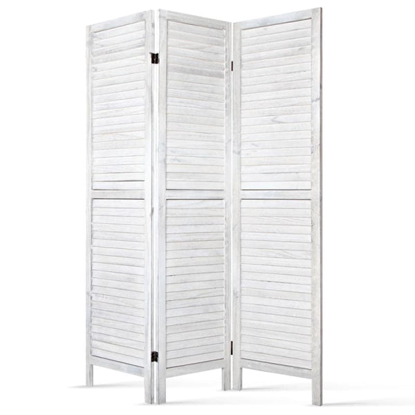 ARTISS 3 PANEL ROOM DIVIDER SCREEN 120X170CM LOUVER WHITE