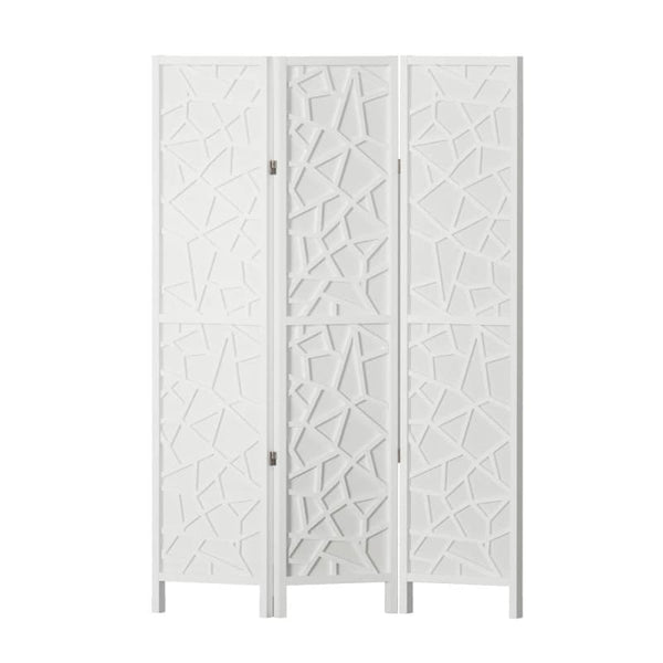 ARTISS 3 PANEL ROOM DIVIDER SCREEN 122X170CM CLOVER WHITE