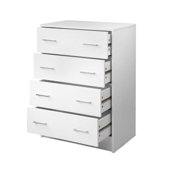 ARTISS 4 CHEST OF DRAWERS - ANDES WHITE