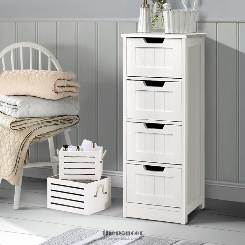 ARTISS 4 CHEST OF DRAWERS - LEESA WHITE