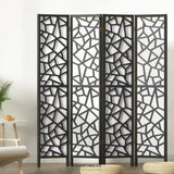 ARTISS 4 PANEL ROOM DIVIDER SCREEN 162X170CM CLOVER BLACK