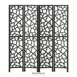 ARTISS 4 PANEL ROOM DIVIDER SCREEN 162X170CM CLOVER BLACK