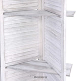 ARTISS 4 PANEL ROOM DIVIDER SCREEN 163X170CM SHELF WHITE