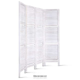 ARTISS 4 PANEL ROOM DIVIDER SCREEN 163X170CM SHELF WHITE