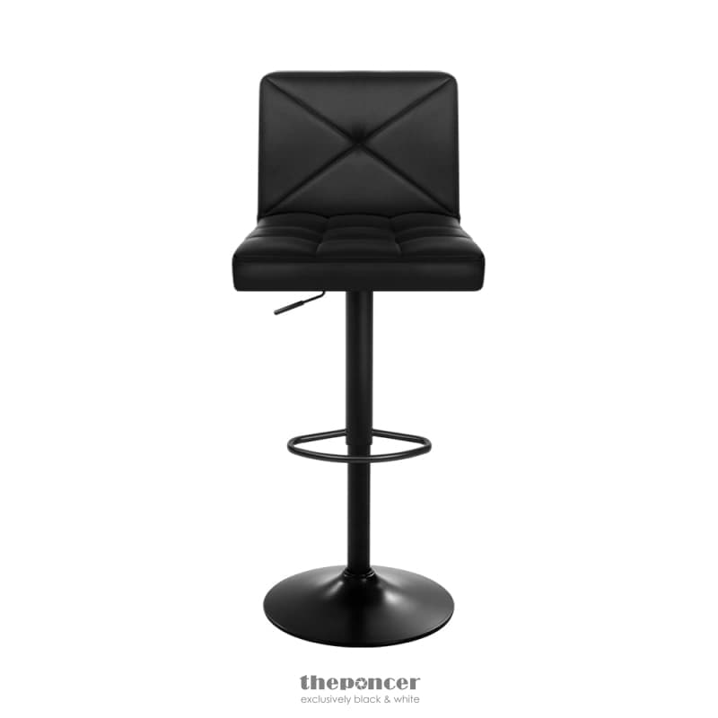 ARTISS 4X BAR STOOLS GAS LIFT LEATHER CHAIR BLACK