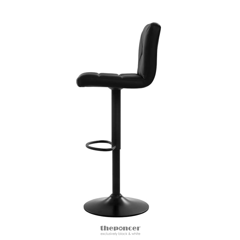 ARTISS 4X BAR STOOLS GAS LIFT LEATHER CHAIR BLACK